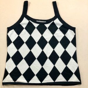 Vintage checkered sweater tank